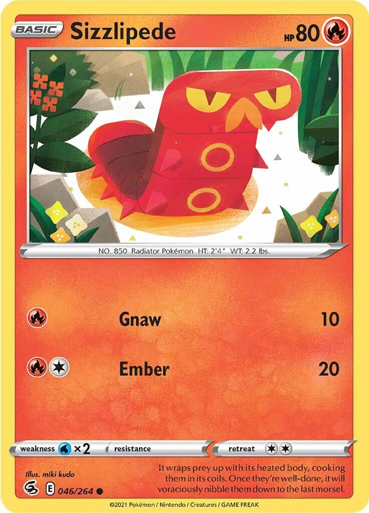 Sizzlipede (046/264) [Sword & Shield: Fusion Strike] Pokemon Single Pokémon  | Multizone: Comics And Games