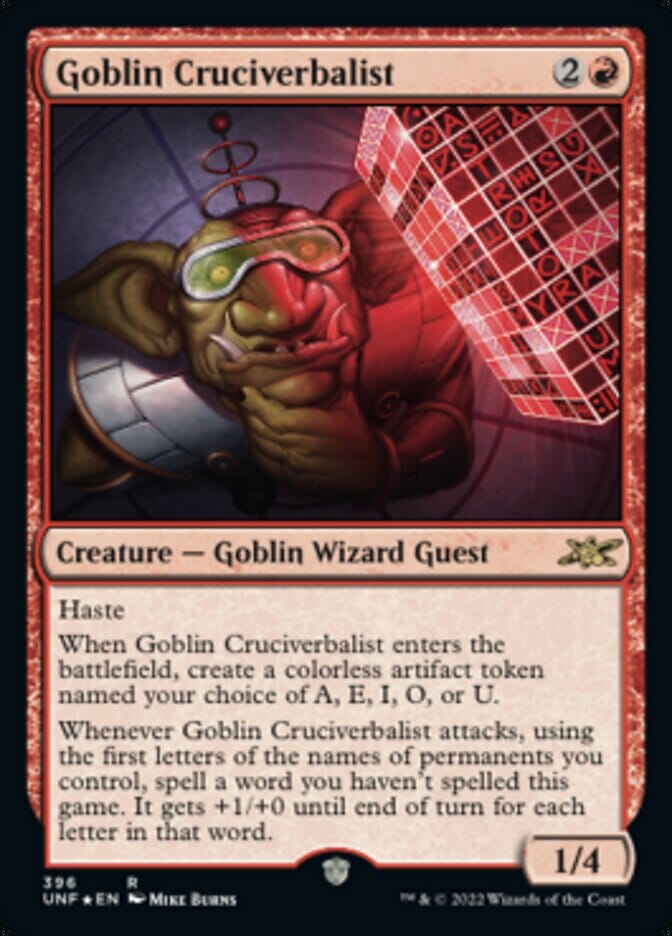 Goblin Cruciverbalist (Galaxy Foil) [Unfinity] MTG Single Magic: The Gathering  | Multizone: Comics And Games