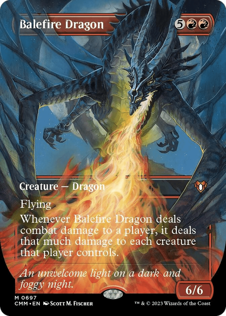 Balefire Dragon (Borderless Alternate Art) [Commander Masters] MTG Single Magic: The Gathering  | Multizone: Comics And Games