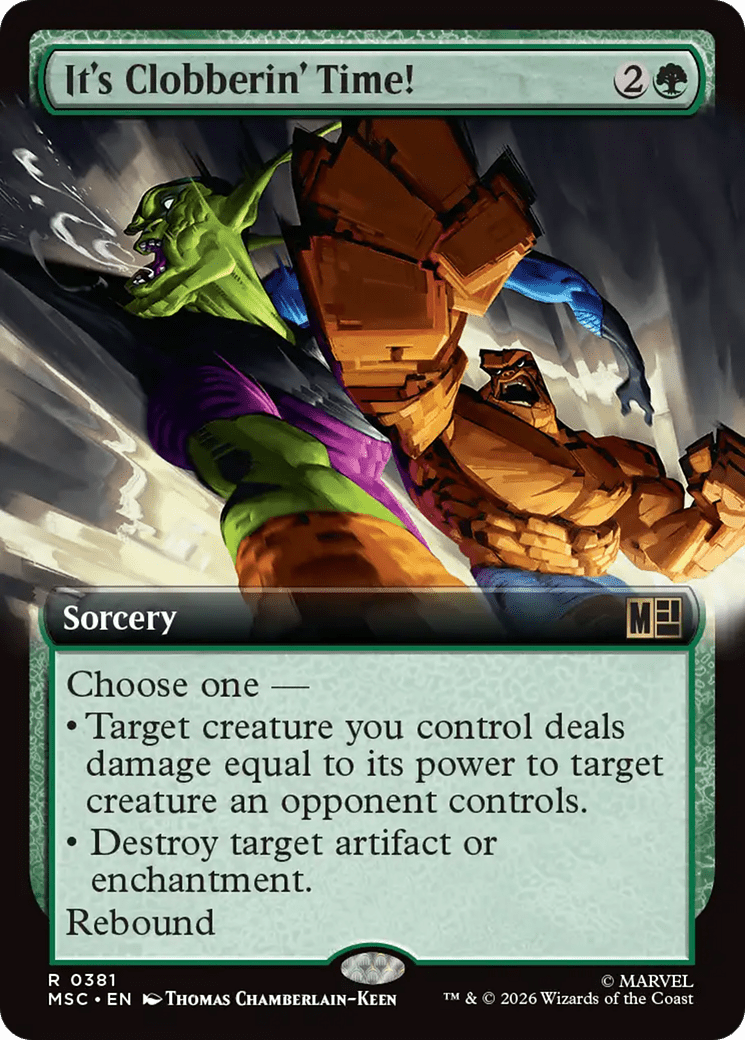 It's Clobberin' Time! (Extended Art) [Marvel Super Heroes Commander] MTG Single Magic: The Gathering  | Multizone: Comics And Games