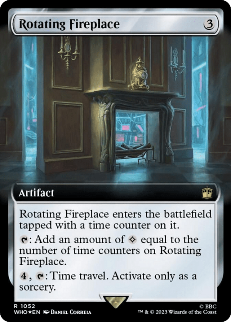 Rotating Fireplace (Extended Art) (Surge Foil) [Doctor Who] MTG Single Magic: The Gathering  | Multizone: Comics And Games