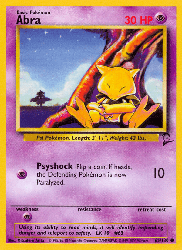 Abra (65/130) [Base Set 2] Pokemon Single Pokémon  | Multizone: Comics And Games