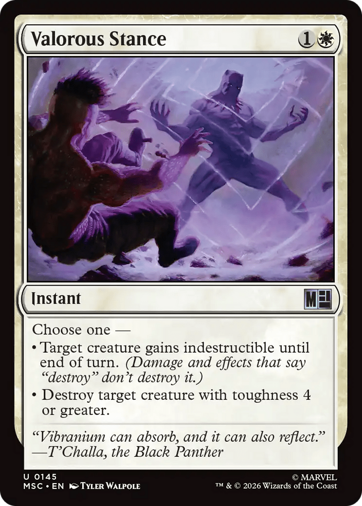 Valorous Stance [Marvel Super Heroes Commander] MTG Single Magic: The Gathering  | Multizone: Comics And Games