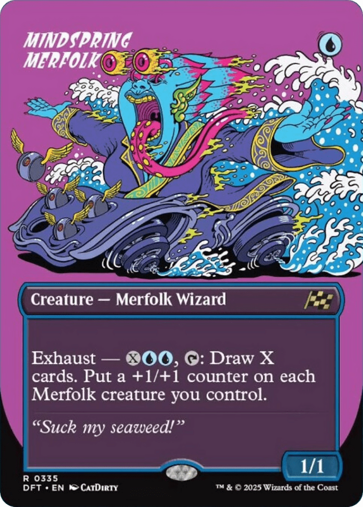 Mindspring Merfolk (Borderless) [Aetherdrift] MTG Single Magic: The Gathering  | Multizone: Comics And Games