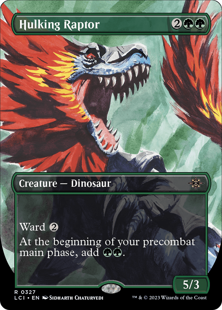 Hulking Raptor (Borderless) [The Lost Caverns of Ixalan] MTG Single Magic: The Gathering  | Multizone: Comics And Games
