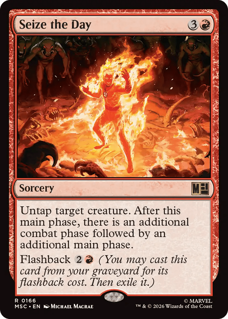 Seize the Day (Surge Foil) [Marvel Super Heroes Commander] MTG Single Magic: The Gathering  | Multizone: Comics And Games