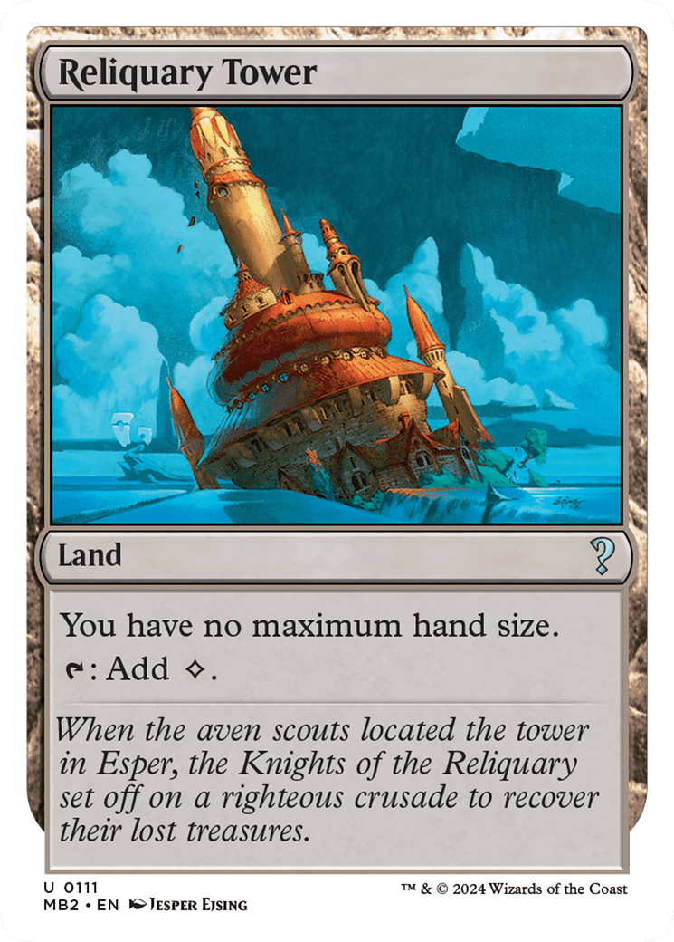 Reliquary Tower (White Border) [Mystery Booster 2] MTG Single Magic: The Gathering  | Multizone: Comics And Games