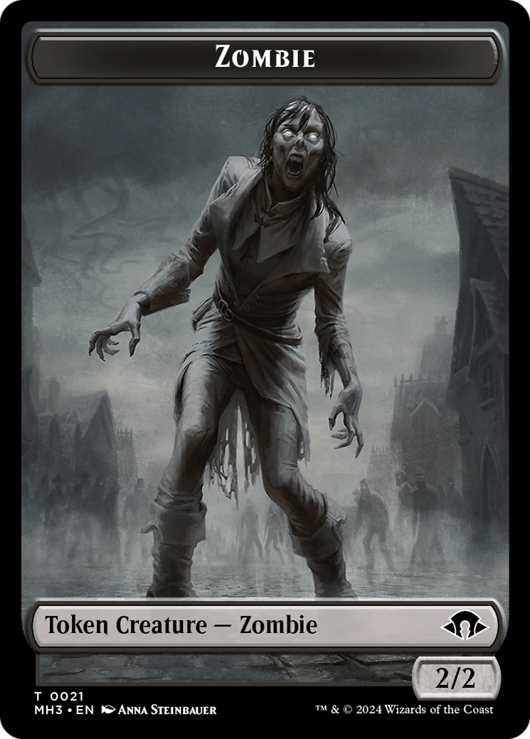 Zombie // Plant Double-Sided Token [Modern Horizons 3 Tokens] MTG Single Magic: The Gathering  | Multizone: Comics And Games