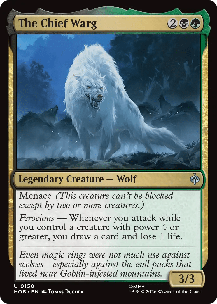 The Chief Warg [The Hobbit] MTG Single Magic: The Gathering  | Multizone: Comics And Games