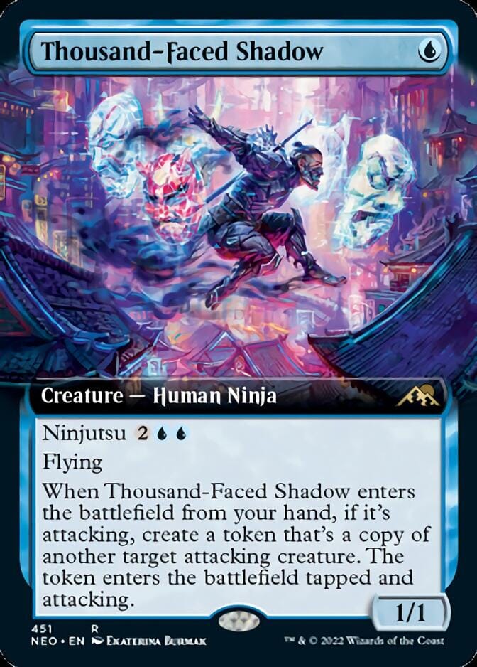 Thousand-Faced Shadow (Extended Art) [Kamigawa: Neon Dynasty] MTG Single Magic: The Gathering  | Multizone: Comics And Games