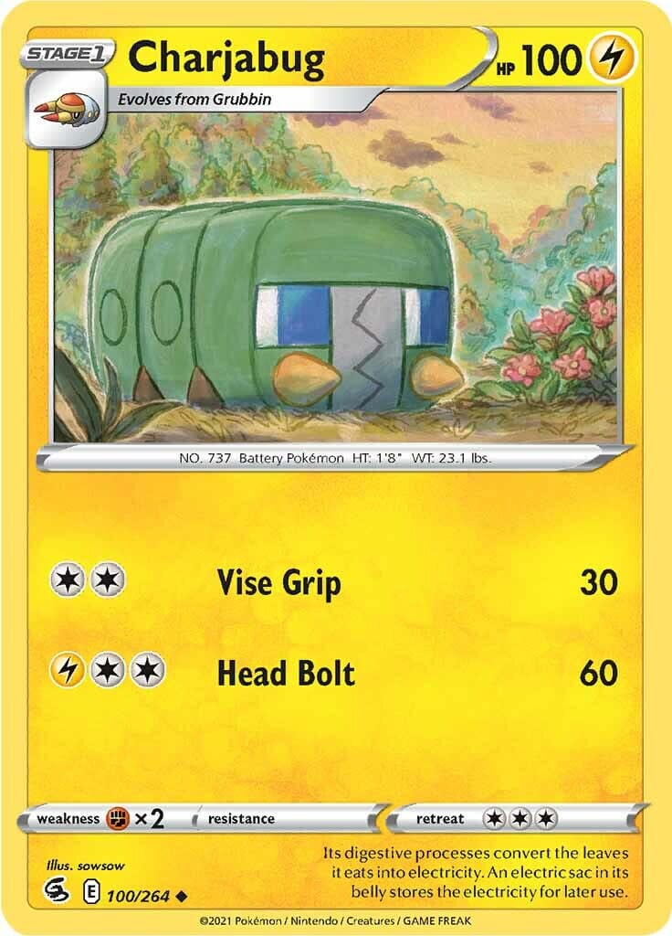 Charjabug (100/264) [Sword & Shield: Fusion Strike] Pokemon Single Pokémon  | Multizone: Comics And Games