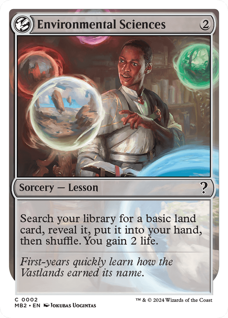 Environmental Sciences (White Border) [Mystery Booster 2] MTG Single Magic: The Gathering  | Multizone: Comics And Games