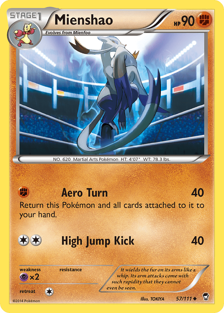 Mienshao (57/111) [XY: Furious Fists] Pokemon Single Pokémon  | Multizone: Comics And Games