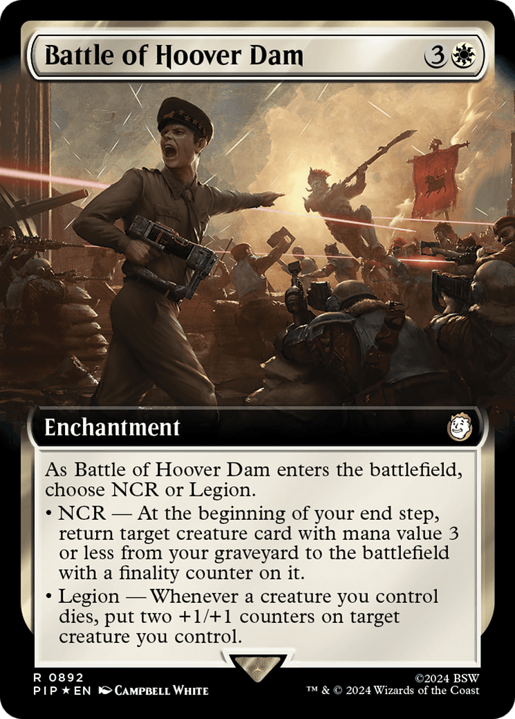 Battle of Hoover Dam (Extended Art) (Surge Foil) [Fallout] MTG Single Magic: The Gathering  | Multizone: Comics And Games