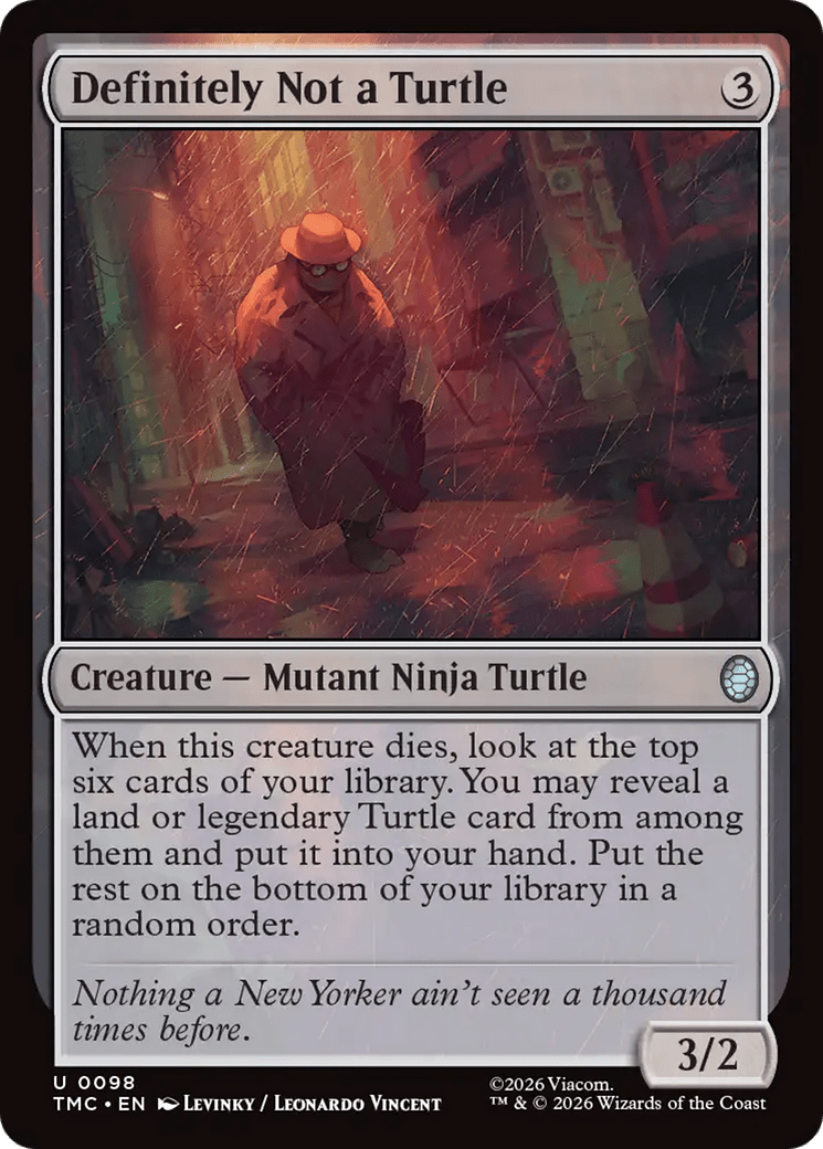 Definitely Not a Turtle [Teenage Mutant Ninja Turtles Commander] MTG Single Magic: The Gathering  | Multizone: Comics And Games