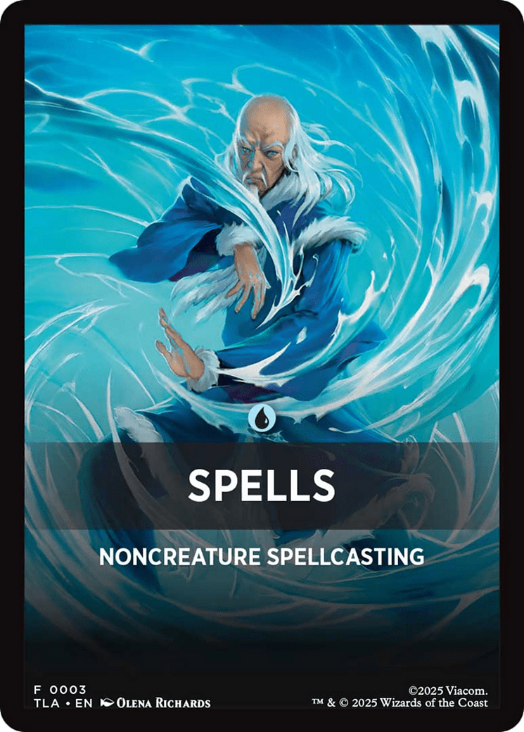 Spells Theme Card [Avatar: The Last Airbender Tokens] MTG Single Magic: The Gathering  | Multizone: Comics And Games
