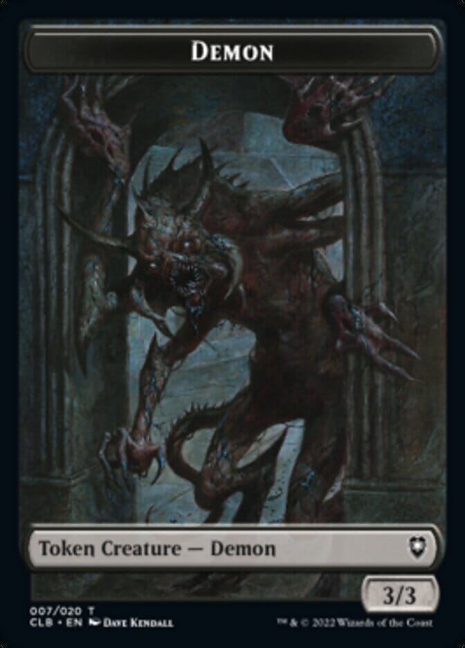Demon Token [Commander Legends: Battle for Baldur's Gate Tokens] MTG Single Magic: The Gathering  | Multizone: Comics And Games