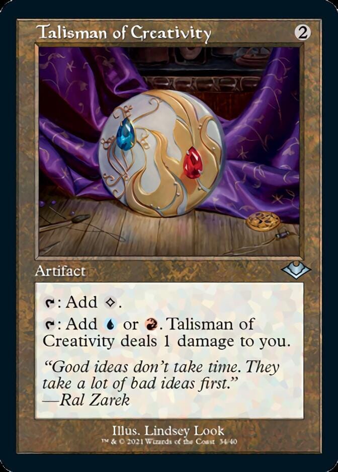 Talisman of Creativity (Retro Foil Etched) [Modern Horizons] MTG Single Magic: The Gathering  | Multizone: Comics And Games