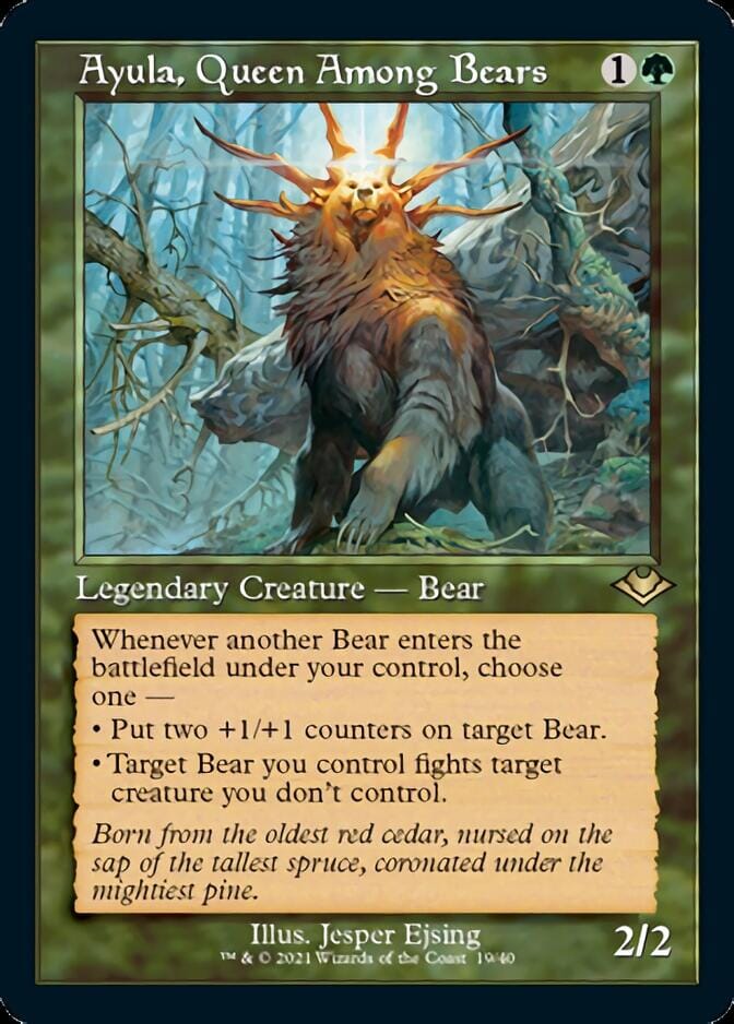 Ayula, Queen Among Bears (Retro Foil Etched) [Modern Horizons] MTG Single Magic: The Gathering  | Multizone: Comics And Games