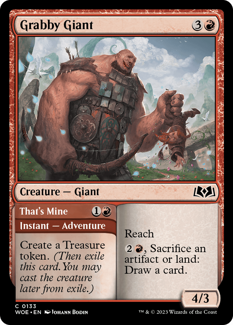 Grabby Giant // That's Mine [Wilds of Eldraine] MTG Single Magic: The Gathering  | Multizone: Comics And Games