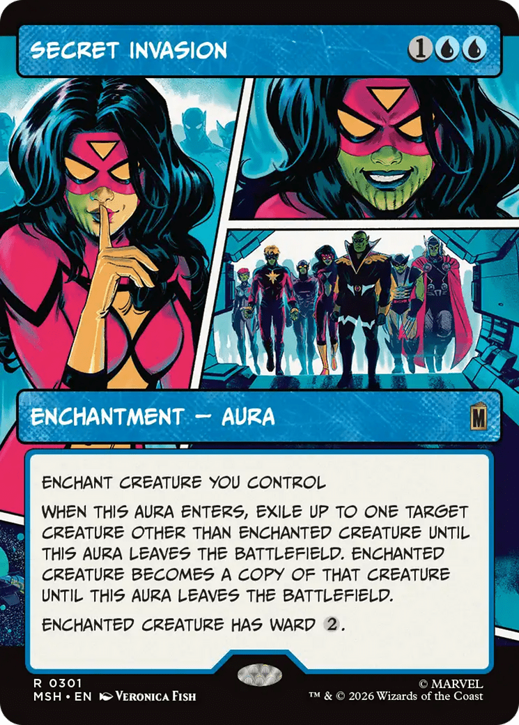 Secret Invasion (Borderless) [Marvel Super Heroes] MTG Single Magic: The Gathering  | Multizone: Comics And Games