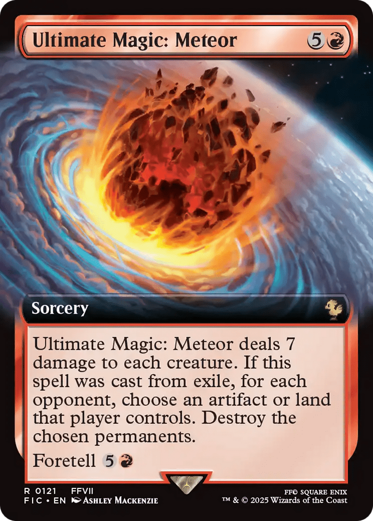Ultimate Magic: Meteor (Extended Art) [FINAL FANTASY Commander] MTG Single Magic: The Gathering  | Multizone: Comics And Games