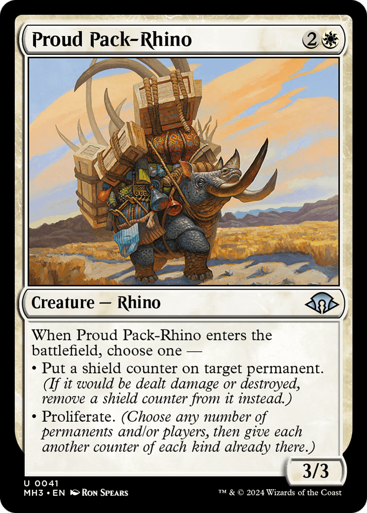 Proud Pack-Rhino [Modern Horizons 3] MTG Single Magic: The Gathering  | Multizone: Comics And Games