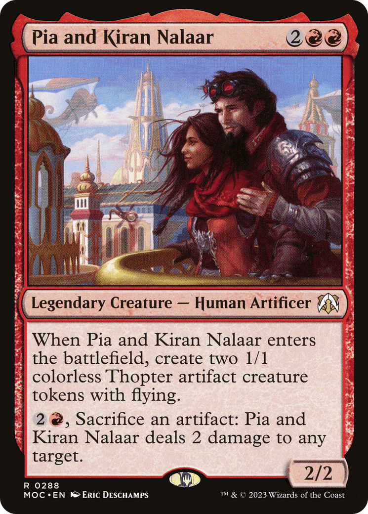 Pia and Kiran Nalaar [March of the Machine Commander] MTG Single Magic: The Gathering  | Multizone: Comics And Games