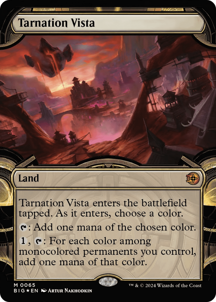 Tarnation Vista (Showcase) (Raised Foil) [Outlaws of Thunder Junction: The Big Score] MTG Single Magic: The Gathering  | Multizone: Comics And Games