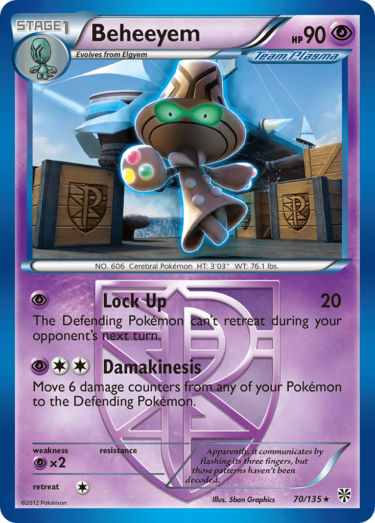 Beheeyem (70/135) [Black & White: Plasma Storm] Pokemon Single Pokémon  | Multizone: Comics And Games