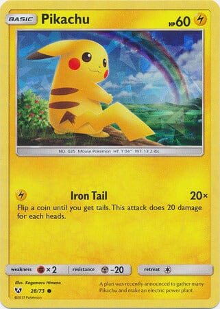 Pikachu (28/73) (Cracked Ice Holo) [Miscellaneous Cards] Pokemon Single Pokémon  | Multizone: Comics And Games