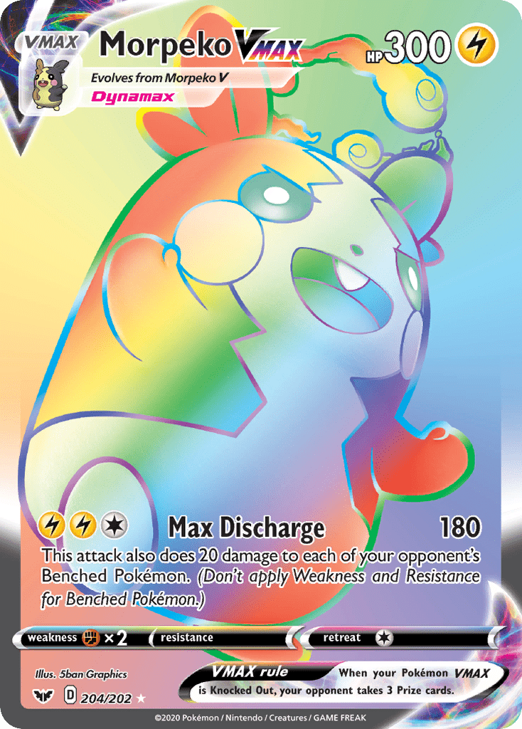 Morpeko VMAX (204/202) [Sword & Shield: Base Set] Pokemon Single Pokémon  | Multizone: Comics And Games
