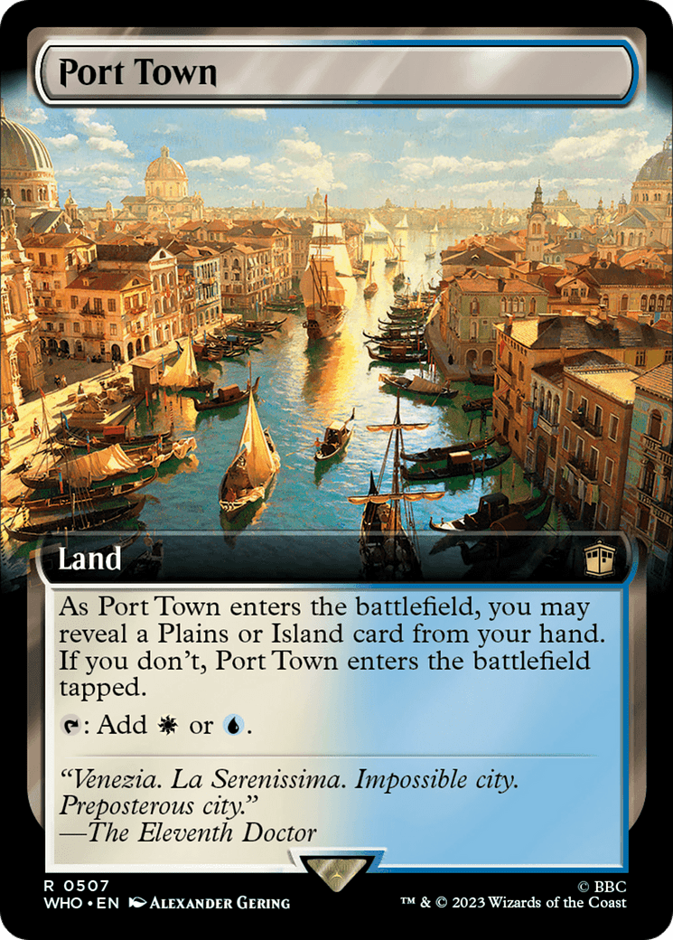 Port Town (Extended Art) [Doctor Who] MTG Single Magic: The Gathering  | Multizone: Comics And Games
