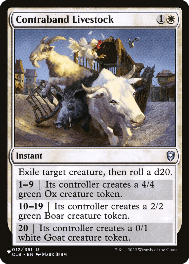 Contraband Livestock [The List] MTG Single Magic: The Gathering  | Multizone: Comics And Games