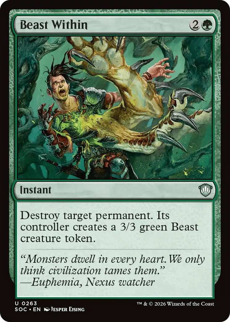 Beast Within [Secrets of Strixhaven Commander] MTG Single Magic: The Gathering  | Multizone: Comics And Games