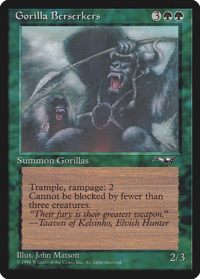 Gorilla Berserkers (Mouths Open) [Alliances] MTG Single Magic: The Gathering  | Multizone: Comics And Games