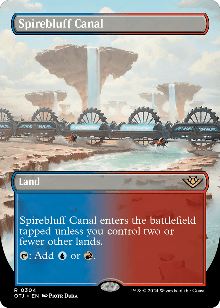 Spirebluff Canal (Borderless) [Outlaws of Thunder Junction] MTG Single Magic: The Gathering  | Multizone: Comics And Games