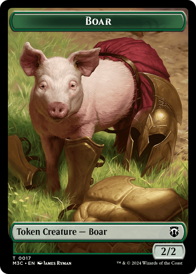Forest Dryad // Boar Double-Sided Token [Modern Horizons 3 Commander Tokens] MTG Single Magic: The Gathering  | Multizone: Comics And Games