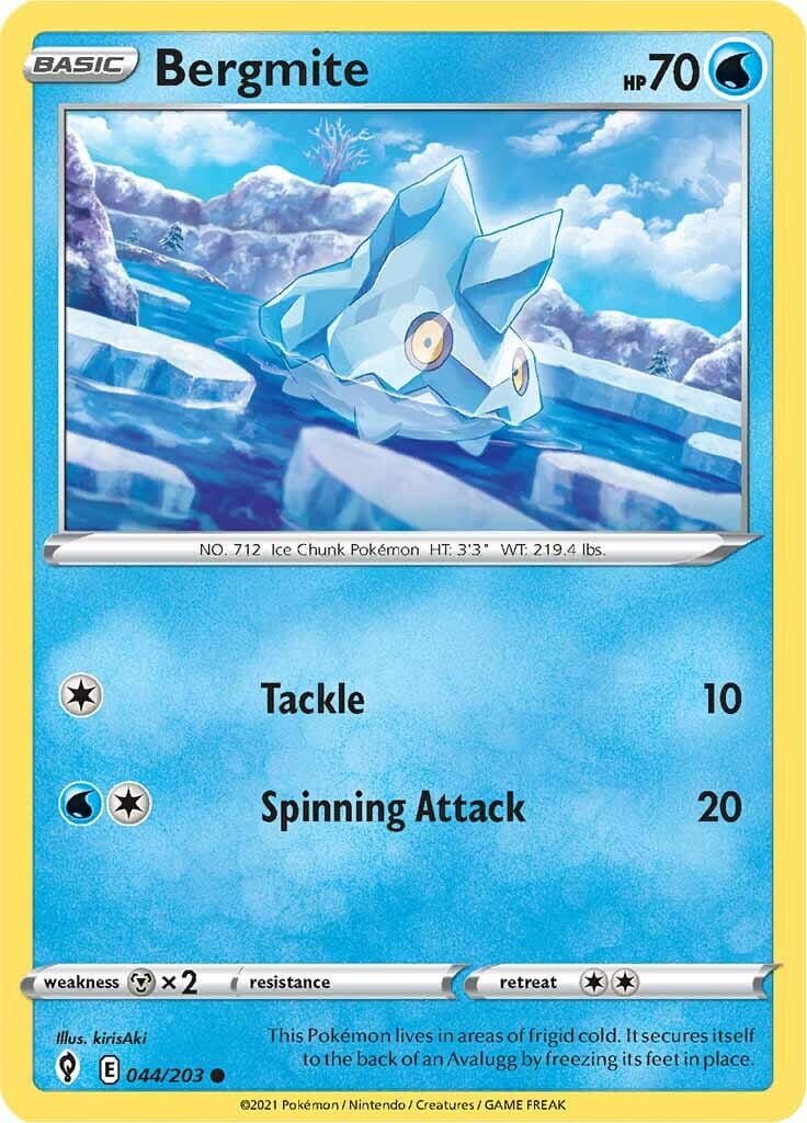 Bergmite (044/203) [Sword & Shield: Evolving Skies] Pokemon Single Pokémon  | Multizone: Comics And Games