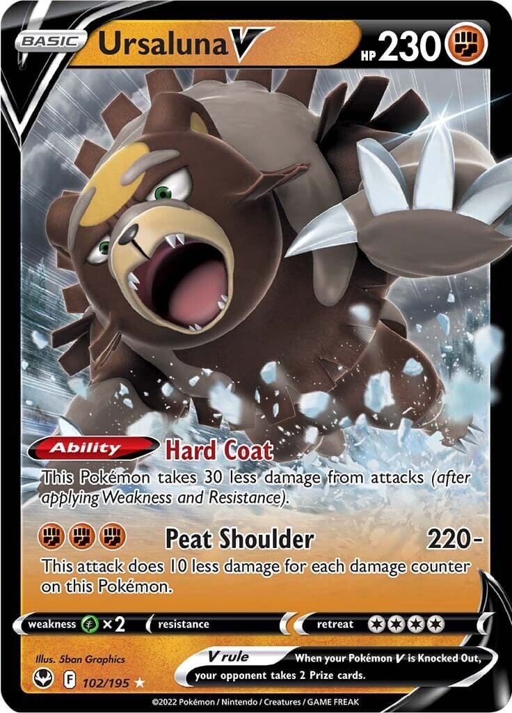 Ursaluna V (102/195) [Sword & Shield: Silver Tempest] Pokemon Single Pokémon  | Multizone: Comics And Games