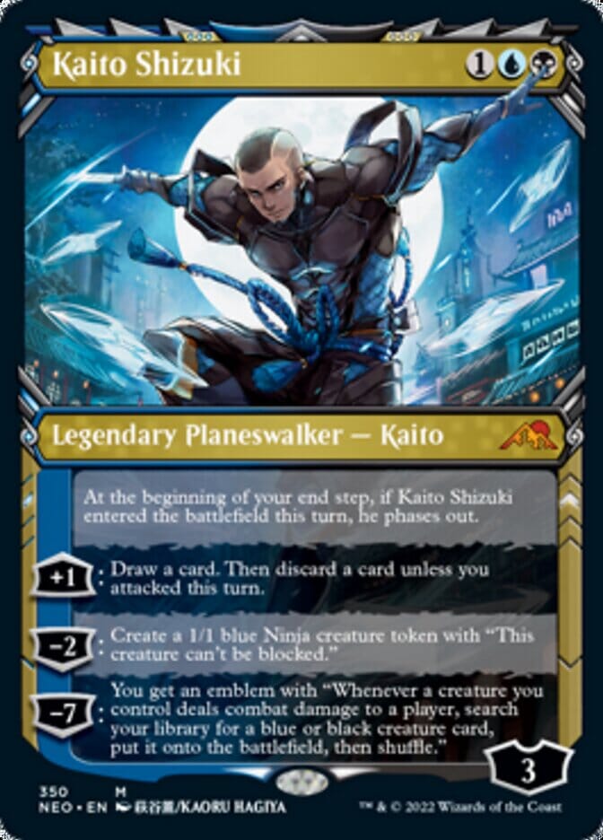 Kaito Shizuki (Showcase Ninja) [Kamigawa: Neon Dynasty] MTG Single Magic: The Gathering  | Multizone: Comics And Games