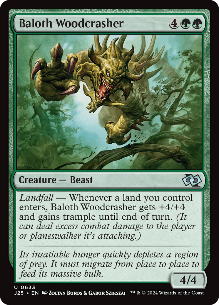 Baloth Woodcrasher [Foundations Jumpstart] MTG Single Magic: The Gathering  | Multizone: Comics And Games