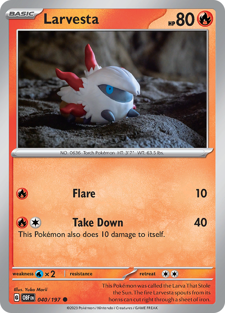 Larvesta (040/197) [Scarlet & Violet: Obsidian Flames] | Multizone: Comics And Games