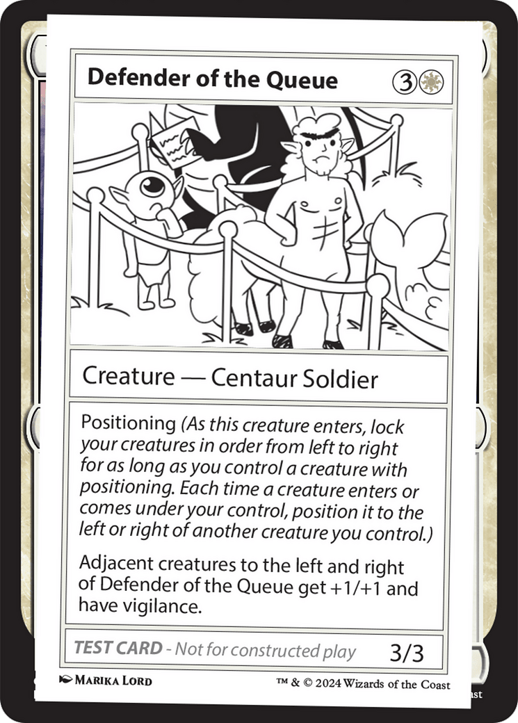 Defender of the Queue [Mystery Booster 2 Playtest Cards] MTG Single Magic: The Gathering  | Multizone: Comics And Games