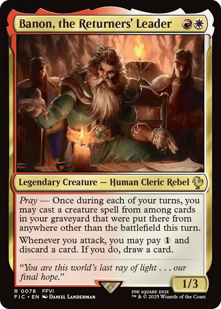 Banon, the Returners' Leader [FINAL FANTASY Commander] MTG Single Magic: The Gathering  | Multizone: Comics And Games