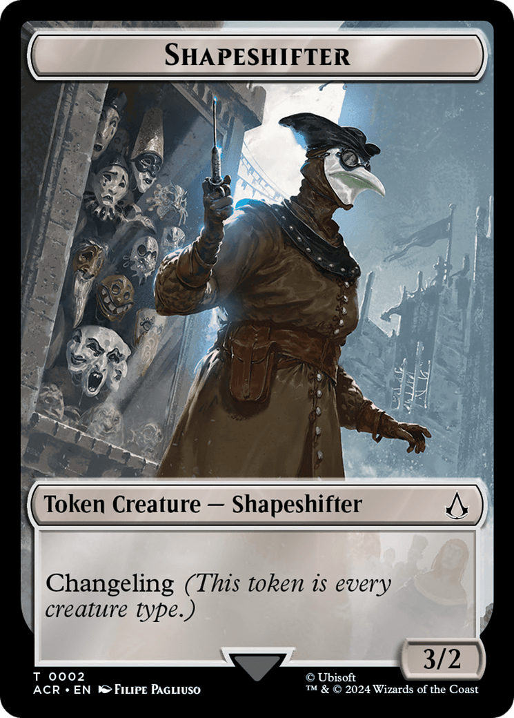 Assassin // Shapeshifter Double-Sided Token [Assassin's Creed Tokens] MTG Single Magic: The Gathering  | Multizone: Comics And Games