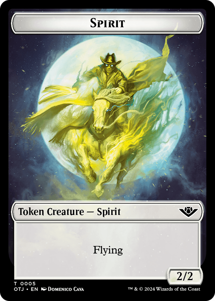 Spirit // Plot Double-Sided Token [Outlaws of Thunder Junction Tokens] MTG Single Magic: The Gathering  | Multizone: Comics And Games