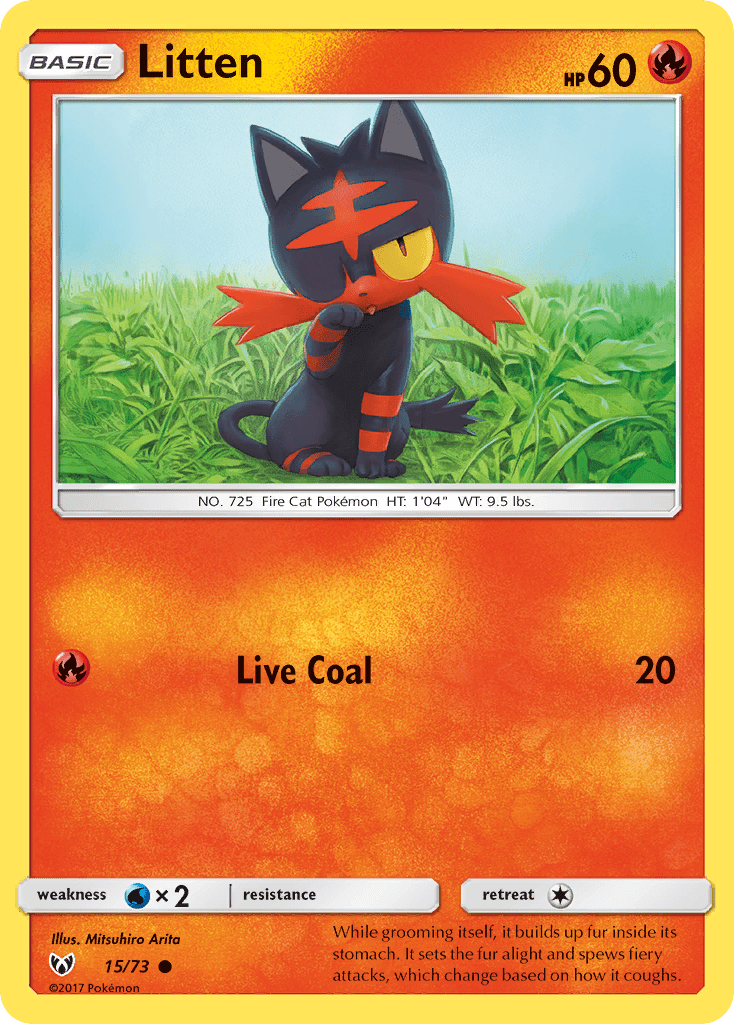Litten (15/73) [Sun & Moon: Shining Legends] Pokemon Single Pokémon  | Multizone: Comics And Games