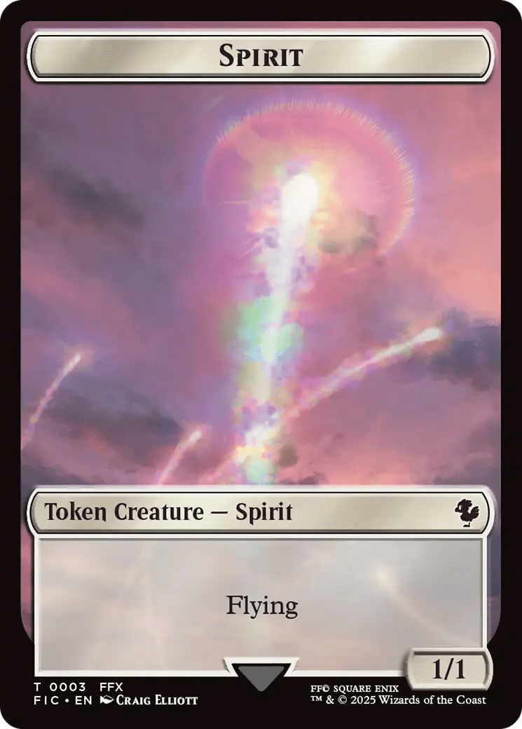 Spirit // Hero (0027) Double-Sided Token (Surge Foil) [FINAL FANTASY Commander Tokens] MTG Single Magic: The Gathering  | Multizone: Comics And Games