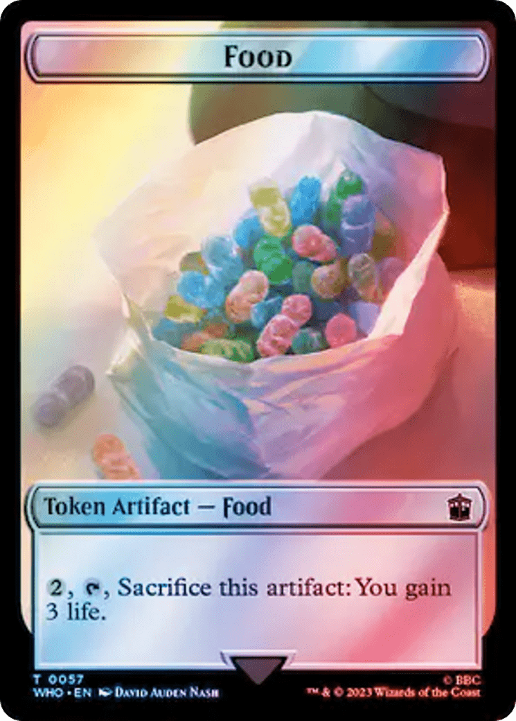 Dalek // Food (0057) Double-Sided Token (Surge Foil) [Doctor Who Tokens] MTG Single Magic: The Gathering  | Multizone: Comics And Games